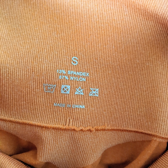 NVGTN Contour Seamless Leggings S Sunset Orange Athletic Workout Gym - Picture 5 of 6